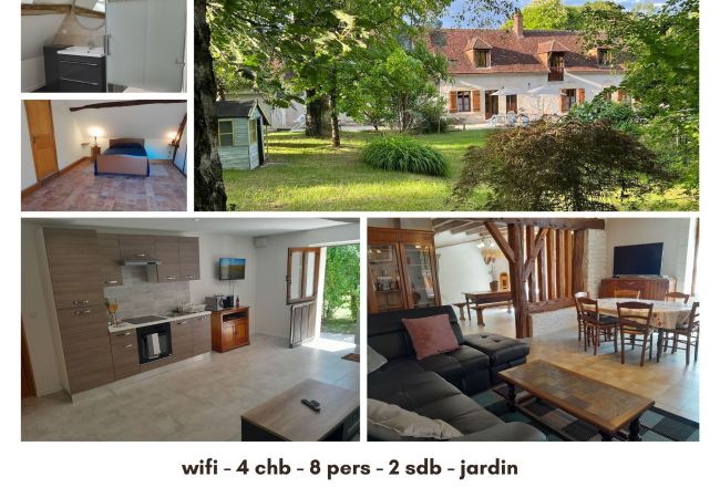 Villa à Pellevoisin - Chaleureuse longère-4 chb-jardin- wifi- 3 étoiles 