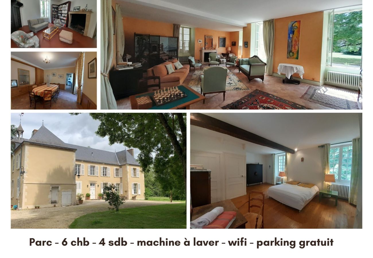 Maison à Meunet-sur-Vatan - Demeure de caractère et son parc 12pers 