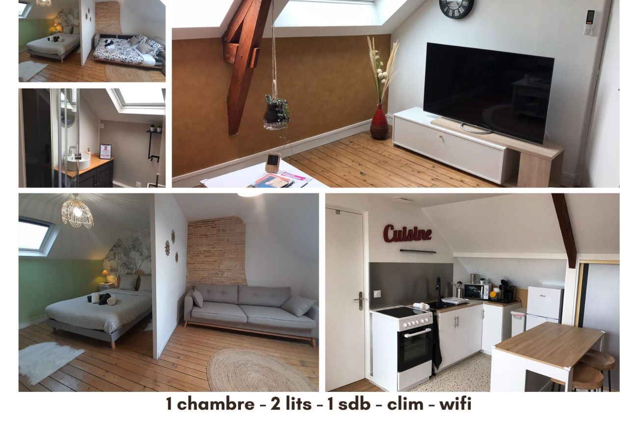 Appartement à Châteauroux - L'atelier des rêves - 4 pers - wifi - clim 