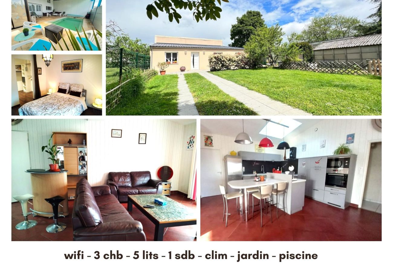 Maison à Châteauroux - Chtx maison 7 pers jardin piscine 