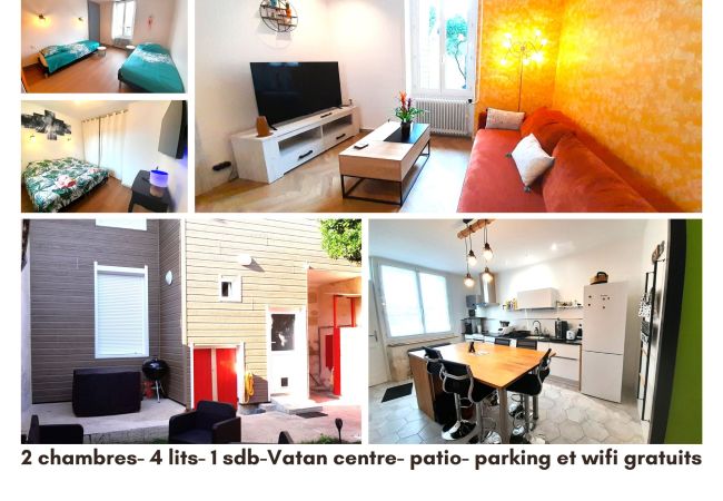 Maison à Vatan - Élégante maison-2 chb- 6 pers- wifi- patio 