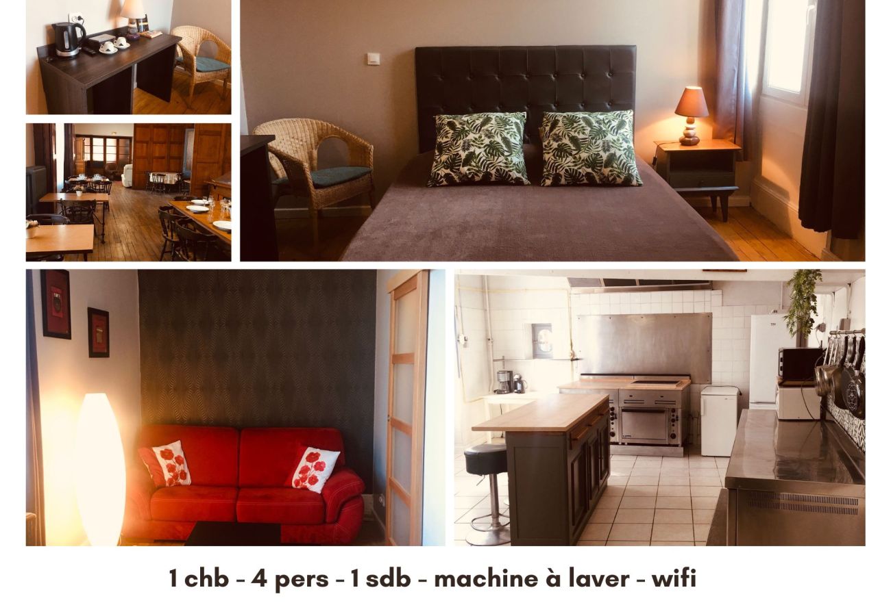 Chambres d'hôtes à Ecueillé - 7/Logement 4 pers sdb privée wifi-cuisine commune