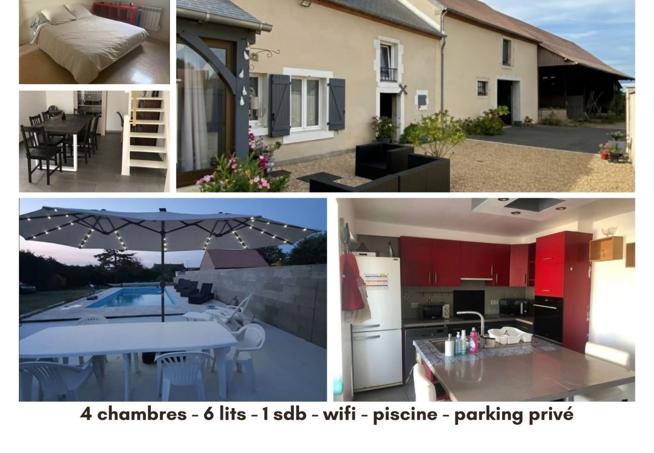 Maison à Saint-Georges-sur-Arnon - maison 12 pers piscine le Domaine d'Ayden