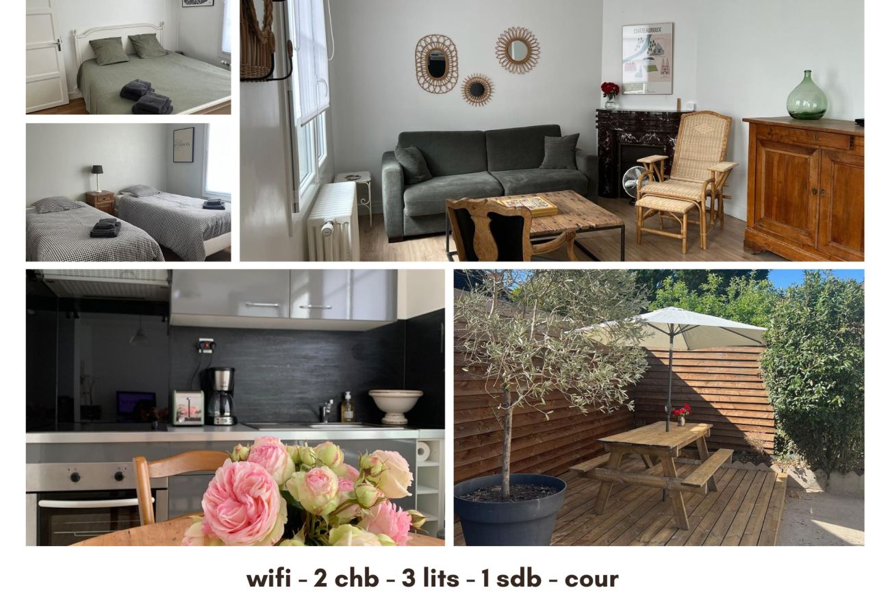 Maison à Châteauroux - La maison de Léonie- 2chb - cour privée - wifi