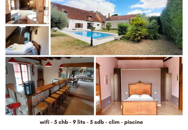 Maison à Levroux - Le Grand Chai, 5 chb, piscine clim Levroux