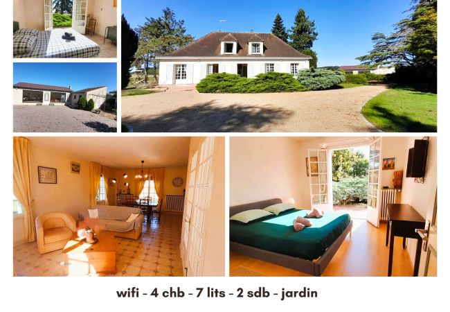 Maison à Sainte-Fauste - Le gite du Brossat. 10 pers wifi jardin