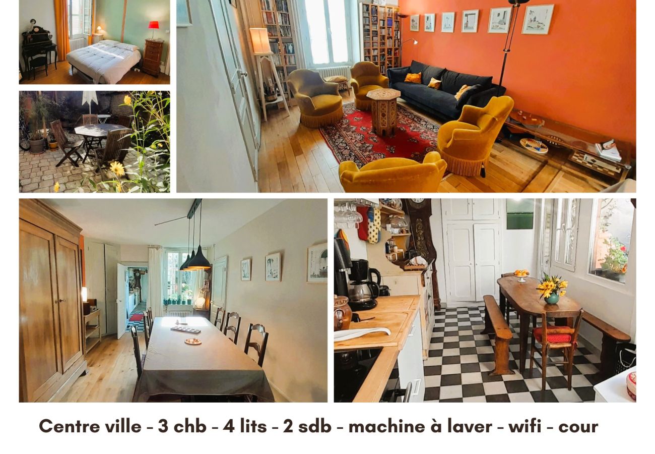 Maison à Châteauroux - Maison de ville 7 pers coeur de chtx cour wifi