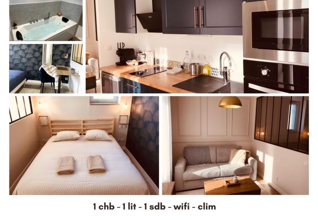 Studio à Vierzon - Joli Meublé 2 lits Balnéo wifi borne electrique