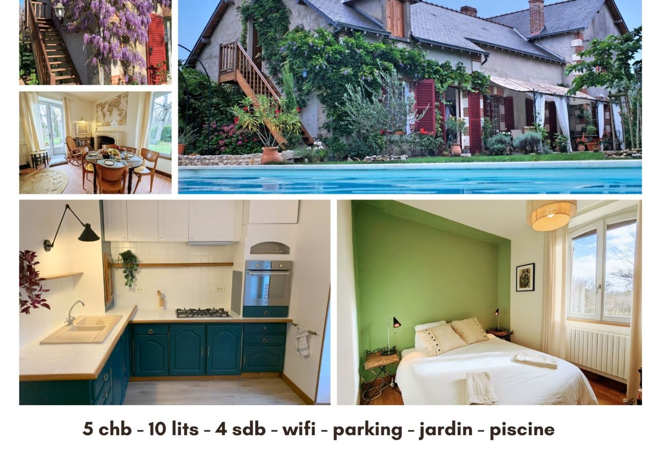 Maison à Rosnay - Gîte Familial 4 étoiles - École du Maupas - Brenne