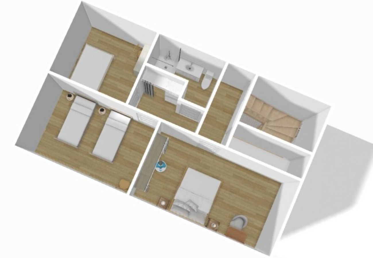 Maison à Châteauroux - Gite St Denis-jardin-wifi-3 chambres