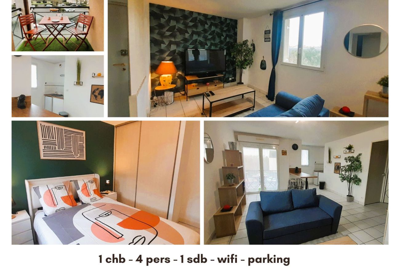 Appartement à Châteauroux - Le St Gildas Chtx - 2/4 pers - wifi - parking - balcon
